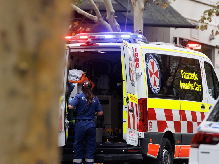 A man has been crushed to death after hundreds of kilograms of glass fell on him at a residential property in Sydney’s northwest.