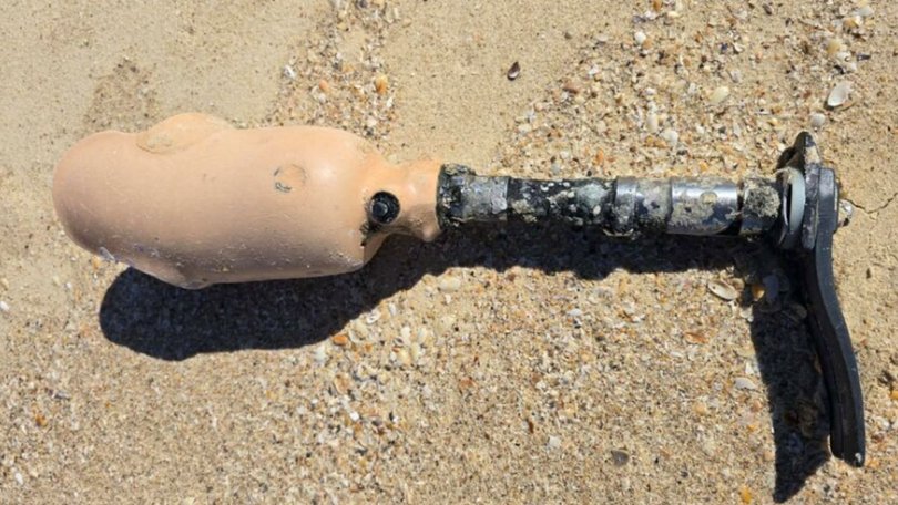 Police are looking for the leg’s owner