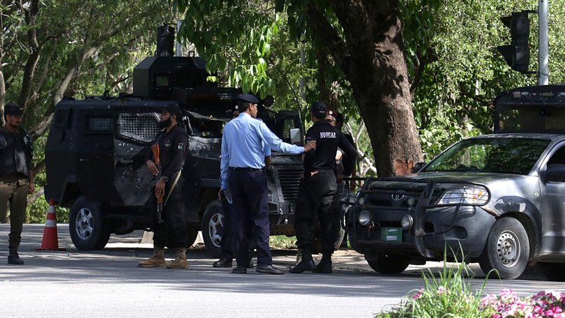 About 20,000 security personnel have been deployed in Islamabad ahead of potential US-Iran talks. (EPA PHOTO)
