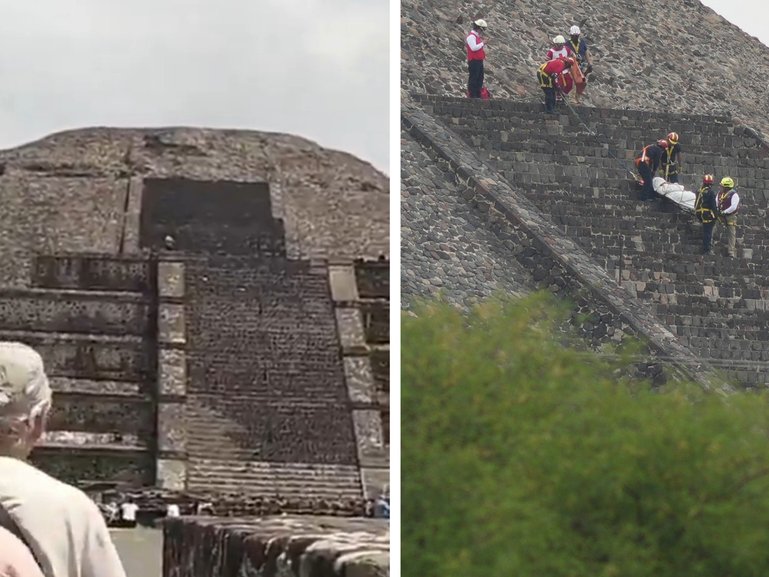 A tourist has been killed after a gunman opened fire at a pyramid in Mexico.