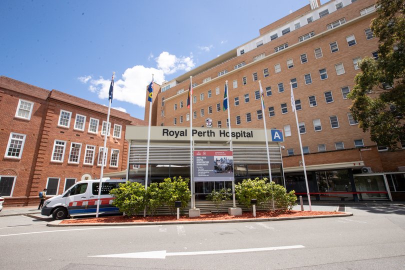 The young man was airlifted to Royal Perth Hospital. 