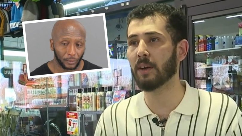 Service station attendant Abdulrahman Abohatem (main image) came to the rescue of a 16-year-old girl allegedly kidnapped by registered sex offender Donald Fields (inset).