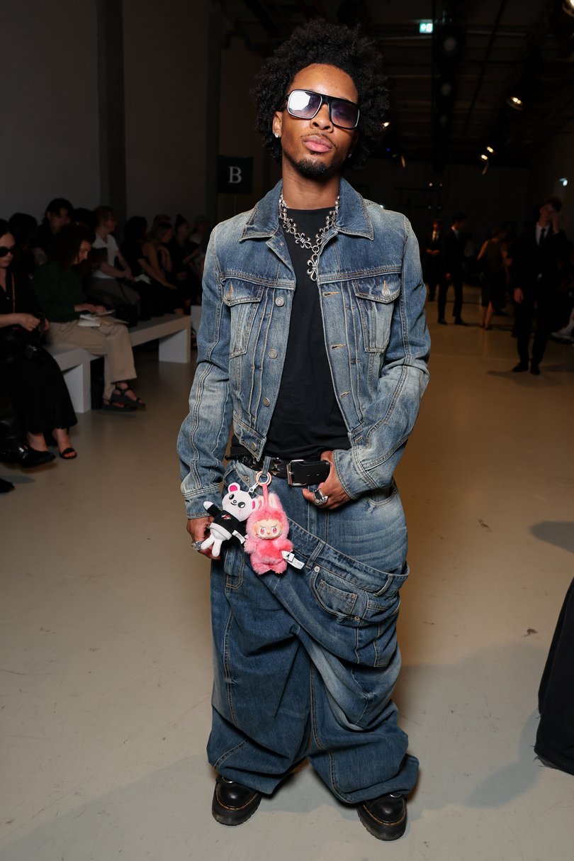 D4vd attends  Paris Fashion Week on June 27, 2025.