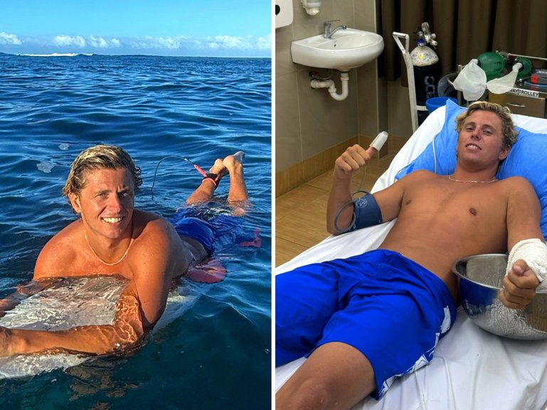 Guy Rowles was on a surf trip with his father at Sujees Surf Stay near Cloudbreak in the Mamanuca Islands when the incident unfolded last week.
