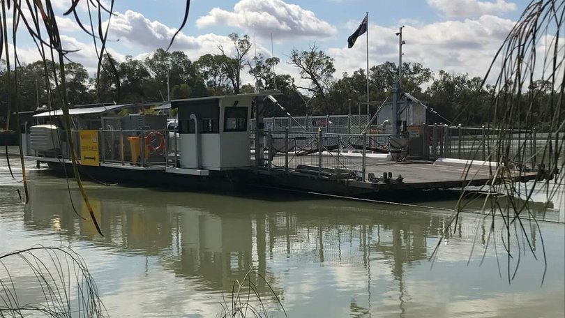 A woman has died after the ute she was travelling in hit the Lyrup ferry gate.