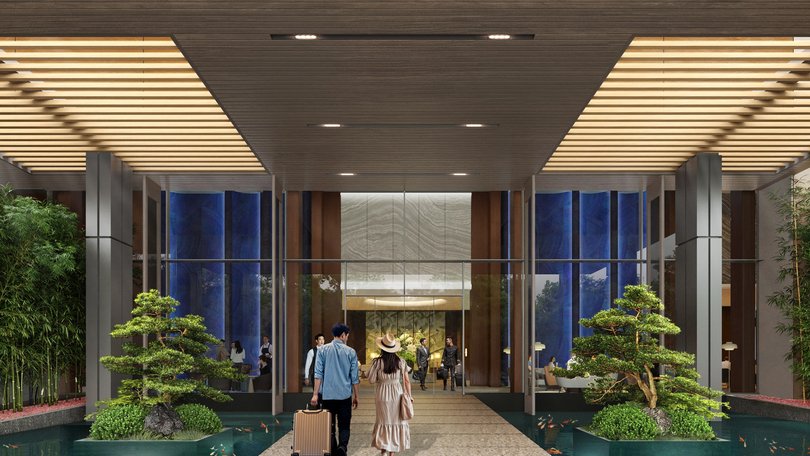A representation of Changi Airport’s new luxury private terminal - Entrance Foyer.
