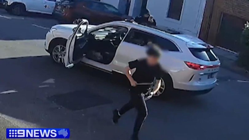 One of the offenders was allegedly armed with a knife. Picture: Nine News