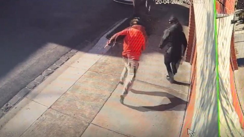 One of the victims was caught and beaten as he tried to run for his life along Lalor St in Port Melbourne. Source: Supplied