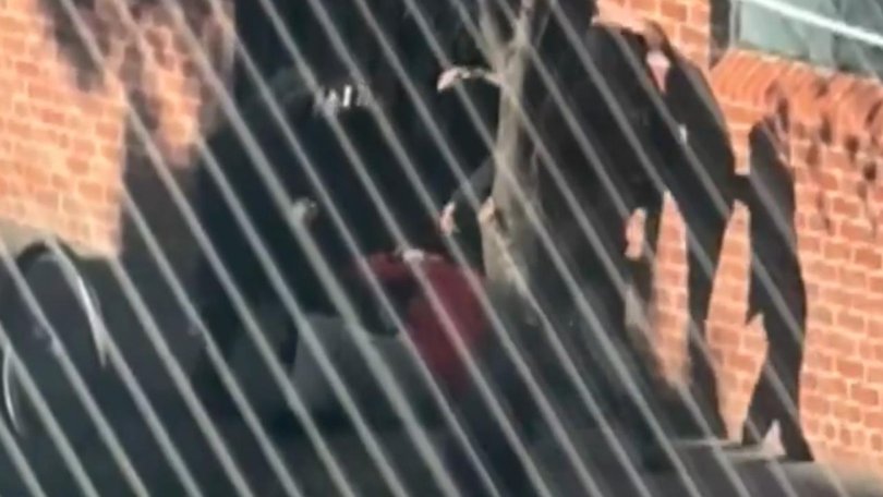 One of the male victims could be heard yelling for help during the attack. Picture: Nine News