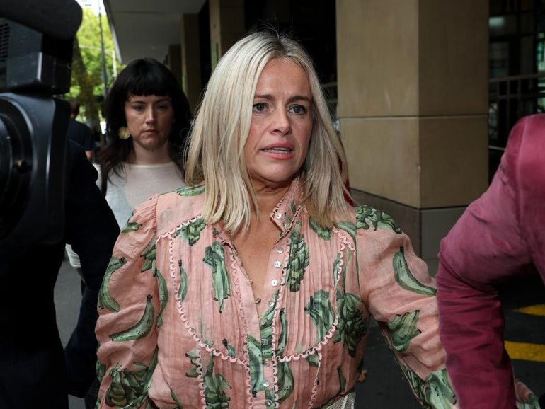 Actor Alicia Gardiner is accused of twisting a Parliament House worker's breast during a protest. (Con Chronis/AAP PHOTOS)