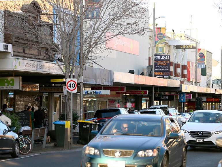 Daniel Clavell stabbed four people on a Moonee Ponds shopping strip after he was caught shoplifting. (Morgan Hancock/AAP PHOTOS)