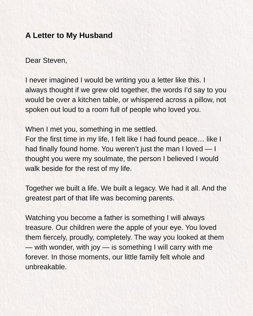 Weeks after his death, Lin’s former partner Cassandra — who separated from him in 2023 — has shared a deeply personal letter.