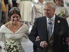 Princess Eugenie  walks down the aisle with her father, Andrew Mountbatten-Windsor for her wedding to Jack Brooksbank in St George's Chapel, Windsor Castle.