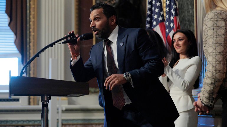 FBI Director Kash Patel with his girlfriend Alexis Wilkins.