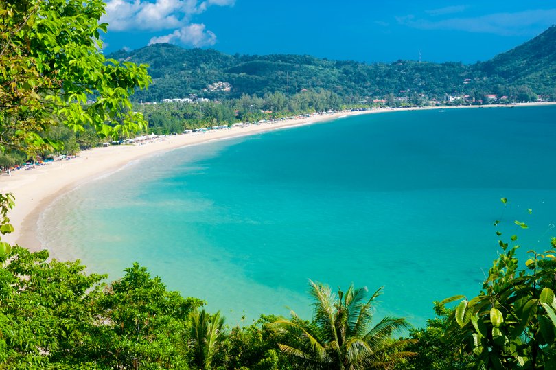 The bay of Kamala Beach in Phuket.