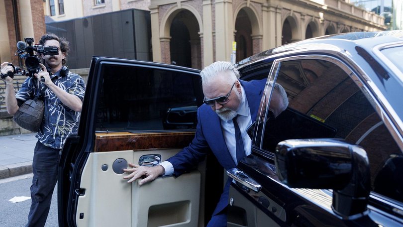 Mr Sandilands arrived in a black Rolls Royce. Picture: NewsWire/Nikki Short.