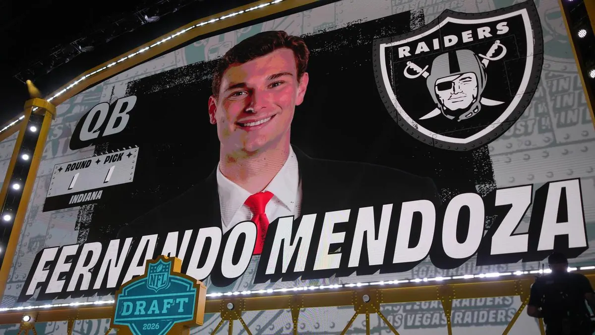 NFL Draft: Las Vegas Raiders select quarterback Fernando Mendoza as No.1 pick