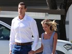 Ben Roberts-Smith with his partner Sarah Matulin. The couple were tracked for years by investigators.
