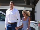 Ben Roberts-Smith with his partner Sarah Matulin. The couple were tracked for years by investigators.
