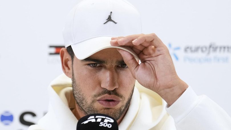Carlos Alcaraz has pulled out of his defence of the French Open title next month. (EPA PHOTO)