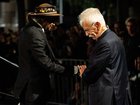 Indigenous elder Uncle Ray Minniecon was thanked by MC Justin Smith after his Welcome to Country at the Sydney Dawn Service. 