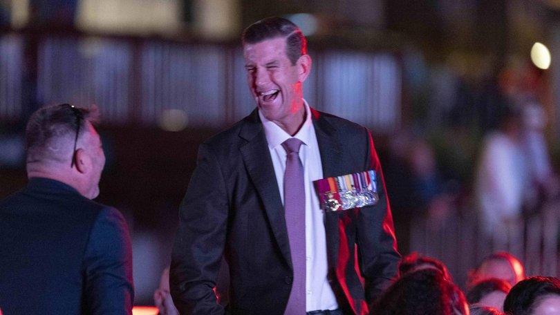 Ben Roberts-Smith attended the Currumbin RSL Anzac Day Dawn Service on Saturday.