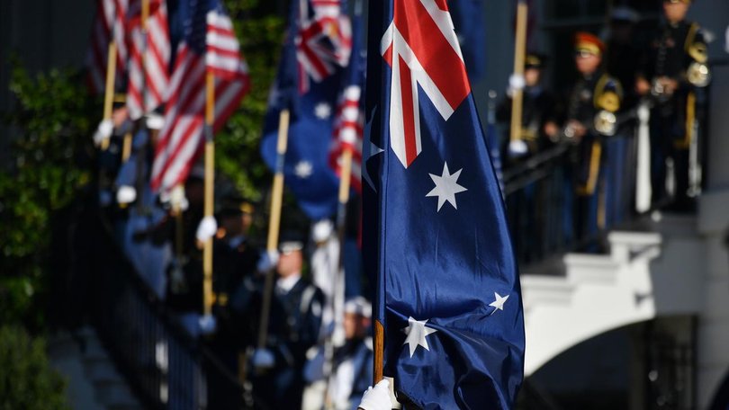 Flag mix-up: Australian flags were placed near the White House for King Charles' visit to the US. (Mick Tsikas/AAP PHOTOS)