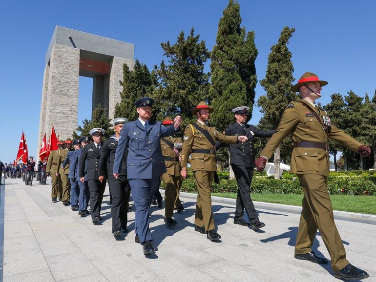 Thousands of people have attended Anzac services overseas including at Gallipoli. (AP PHOTO)