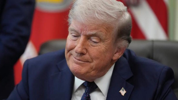 US President Donald Trump reposted comments from a conservative pundit calling India a "hellhole". (AP PHOTO)