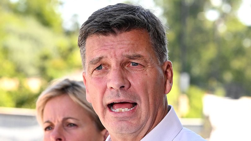 Liberal leader Angus Taylor said booing of Welcome to Country addresses was ‘un-Australian’ but expressed a desire to see the ceremony used ‘less’. Picture: NewsWire / John Gass