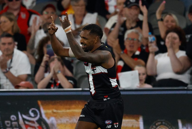 Liam Ryan celebrates a goal.