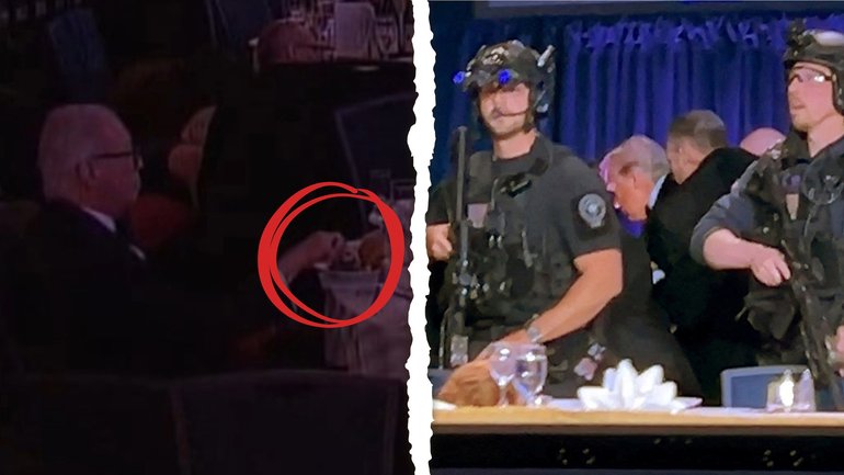 While others either fled or ducked for cover under tables, Michael Glantz, left, stayed seated, tucking into a spring pea and buffalo burrata salad.