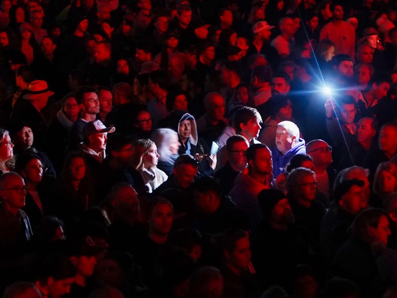 Some people booed during the Welcome to Country addresses. Picture: NewsWire / Luis Enrique Ascui