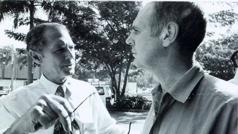 Marshall Perron (left) with Dr Philip Nitschke