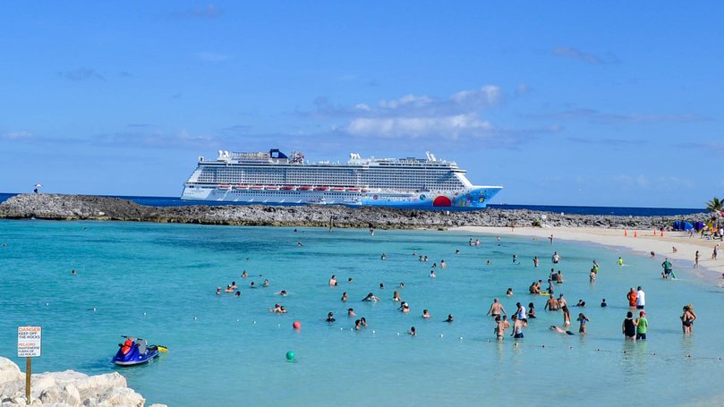 A frantic search was launched just after 1.15am local time when a Norwegian Breakaway employee plunged off an upper deck of the ship into the freezing ocean.