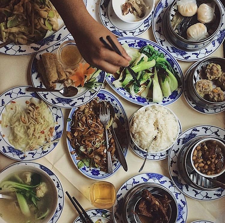 Above, Fiskebar outdoor seating; lemon sole; lobster and oysters; Below, Fu Hao food and entrance Pictures: Instagram