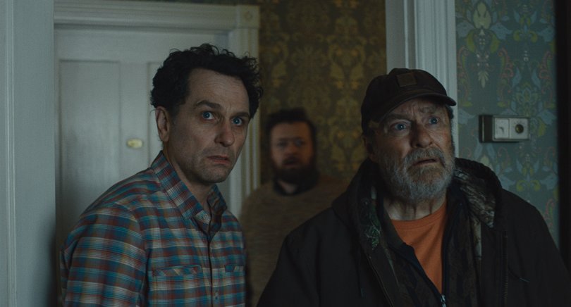 Matthew Rhys and Stephen Root in Widow’s Bay.