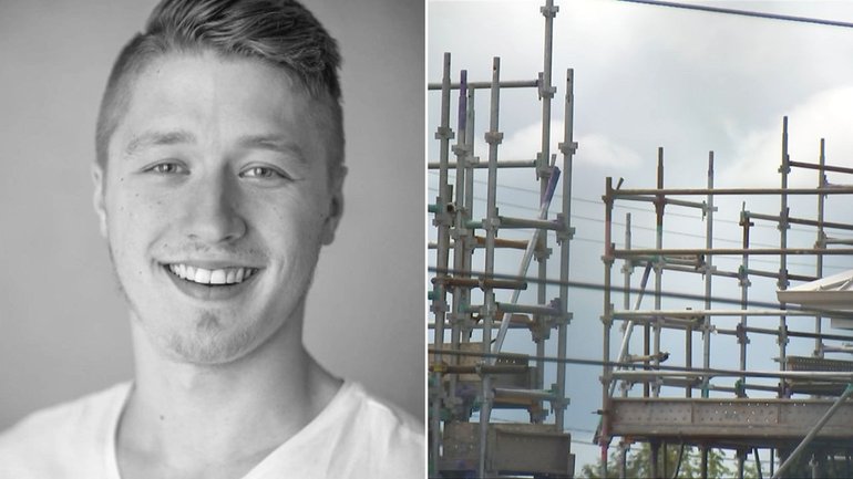 The 32-year-old died after falling about four metres through scaffolding at a Brisbane worksite on Easter Monday