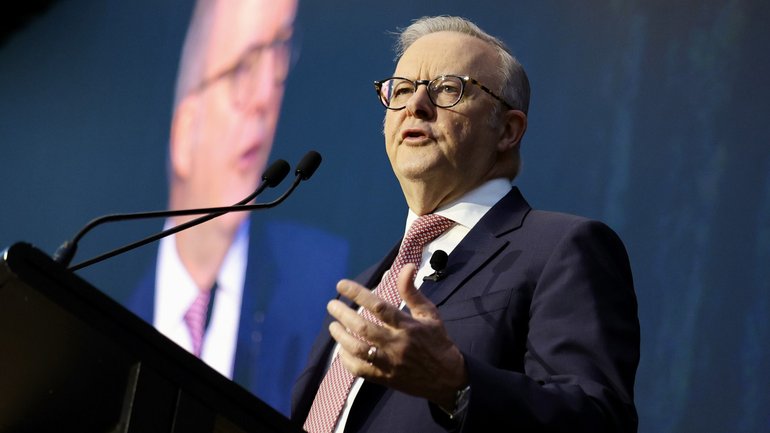 Prime Minister Anthony Albanese addresses the CME breakfast in Perth this morning.