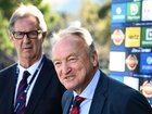 Melbourne president Steven Smith and interim CEO Brian Cook at Wednesday's announcement. (Joel Carrett/AAP PHOTOS)