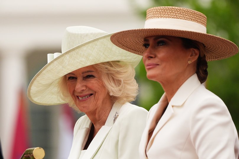 Queen Camilla and First Lady Melania Trump.