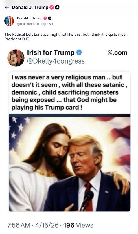 Trump’s new Jesus post sparks fresh questions.