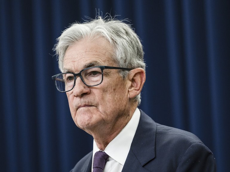Jerome Powell, the Federal Reserve chairman, speaks at a news conference at the Federal Reserve in Washington.