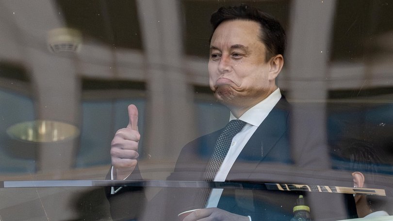 Elon Musk, inside the federal court in Oakland, on day two of the trial.