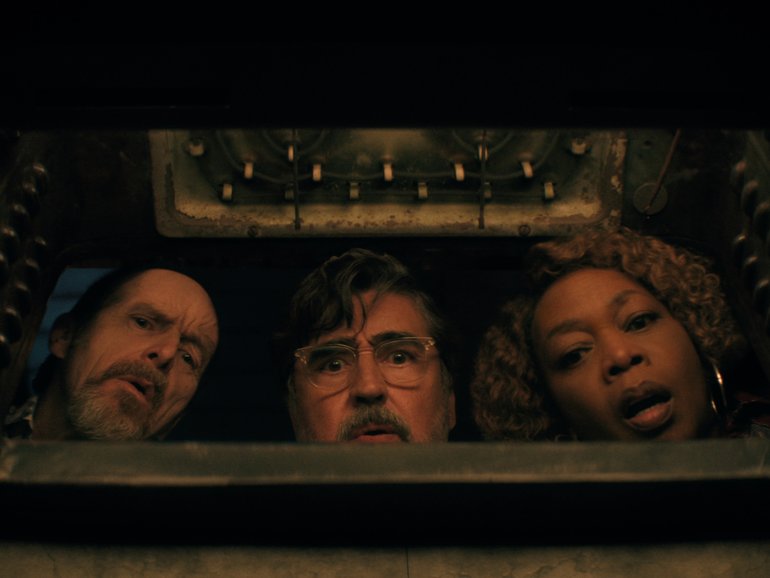 Denis OHare, Alfred Molina, and Alfre Woodard in The Boroughs.