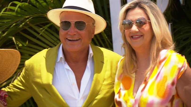 Former Queensland premier Annastacia Palaszczuk and partner Dr Vahid Reza Adib pictured together during Magic Millions Polo on the Gold Coast in 2026.