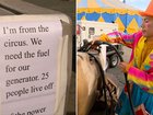 Circus troupe performers have faced abuse at petrol stations over diesel purchases.