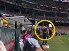 Craig McRae calls for the ball during the tense final minutes of Collingwood’s clash with Hawthorn.