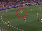 Cam Mackenzie conceded a 50m penalty when he ignored the umpire’s stand call.