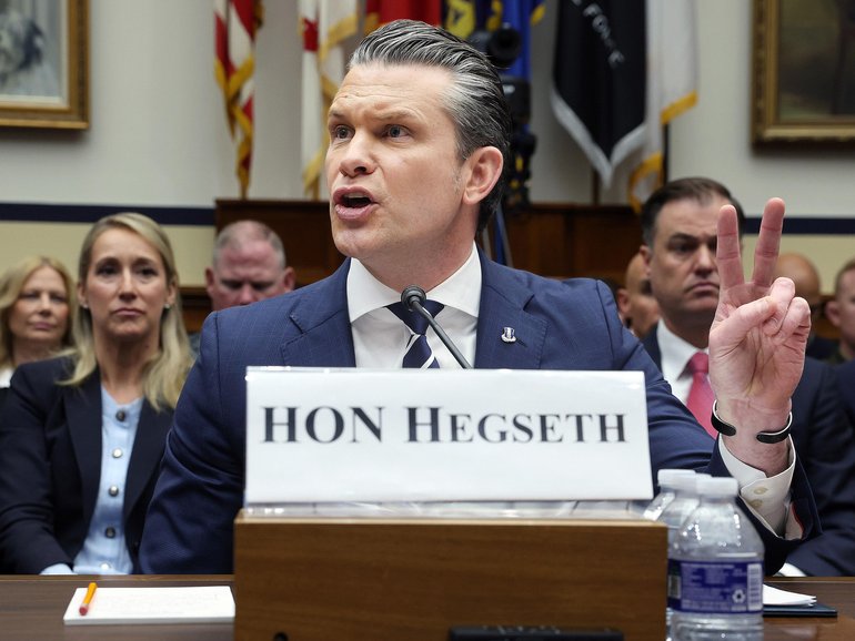 Defense Secretary Pete Hegseth argued Thursday that the Trump administration can continue the Iran war despite a Vietnam-era law that requires Congress’s approval after 60 days of fighting, in an apparent attempt to stave off the rapidly approaching deadline.